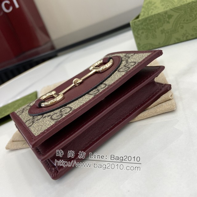 Gucci專櫃古馳最新款Horsebit1955系列卡包 jh1970型號：621887